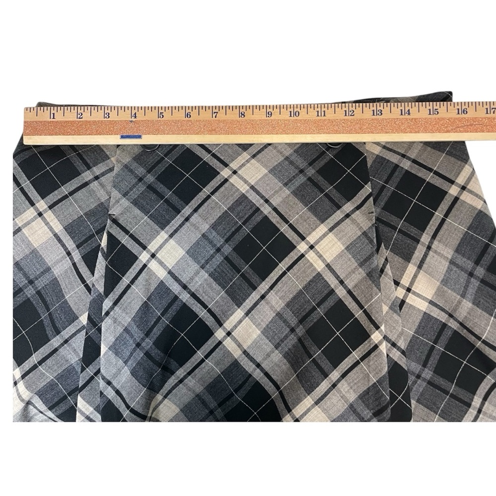 Y2K Express Plaid Skirt Gray 4 Prep Academia Schoolgirl Grunge Mini - Picture 14 of 16